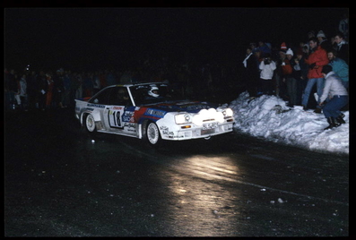 Manfred Hero - Ludwig Grun
54º Rallye Automobile de Monte-Carlo 1986. Opel Manta 400 (SLS-RC 1). Clasificado 11º.

Del 18 al 24 de Enero, Monte-Carlo.
Superficie: asfalto - nieve.

El Rally tenía un total de 3984.00 km de los que 881.20 km divididos en 36 tramos eran especiales.

Tomaron la salida 156 equipos, finalizaron 65.@
Palabras clave: ;Opel;Manta;Grupo_B;Montecarlo;1986