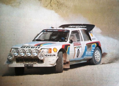 28º Rally Sanremo 1986
Peugeot 205 Turbo 16 E2 (311 FPF 75) con dorsal 0 de Ari Vatanen.

Primera aparición de Ari Vatanen después del grave accidente sufrido en el 5º Marlboro Rally de Argentina 1985.

".... í­bamos lí­deres, cuando tuvimos un brutal accidente, en un terreno muy muy duro, venía a fondo y al pasar por el lecho de un vado cubierto de lodo y escarcha, las ruedas posteriores dieron contra el suelo del vado, salimos volando y nos despeñamos monte abajo, el coche se incendio, y hasta mi casco salio de mi cabeza siendo encontrado un dí­a después por gente local. Por eso cuando estoy en casa y saludo a mi mujer, pienso lo afortunado que fui........"
Ari Vatanen

Equipo Peugeot descalificado
El tercer dí­a del Rally se examinó el Peugeot y se decreto que las aletas de la parte de abajo eran en realidad faldillas. Las faldillas habí­an sido prohibidas después del Córcega, y a pesar de que los coches habí­an pasado las verificaciones pre-rally, se excluyeron todos los Peugeot de inmediato. Peugeot llevó el asunto a la FISA en diciembre, y decidió que la exclusión era ilegal.

Todos los puntos del Rally para el Campeonato se anularon, por eso Sanremo de 1986 no pudo considerarse una prueba de WRC, y por eso Markku Alén fue Campeón del Mundo durante tan solo 10 dí­as.

Del 13 al 17 de Octubre, Sanremo, Imperia, Italia.
Superficie: asfalto - tierra.

El Rally tenía un total de 2148.69 Km de los que 532.60 Km divididos en 40 tramos eran especiales (2 de ellos fueron cancelados SS8 Santa Luce de 12.30 Km y SS22 La Sela 2 de 10.15 Km).

Tomaron la salida 118 equipos, finalizaron 38.
@
Palabras clave: ;Peugeot;Turbo;Grupo_B;Sanremo;1986