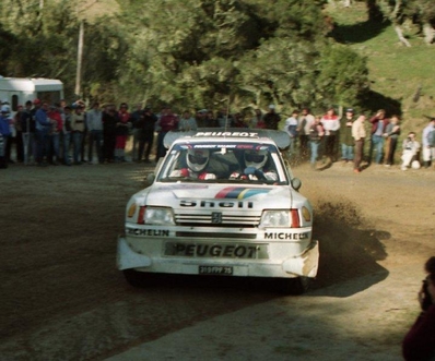 Juha Kankkunen - Juha Piironen
6º Marlboro Rally de Argentina 1986. Peugeot 205 Turbo 16 E2 (319 FPF 75).
Abandonó por la suspensión del coche dañada después de una salida de pista en SS15 Todos los Santos - Charbonier de 28,60 Km.

Del 6 al 9 de Agosto, Buenos Aires - Cordoba, Argentina.
Superficie: tierra.

El Rally tenia un total de 2072.00 km de los que 624.35 km divididos en 27 tramos eran especiales, (una de ellas fue cancelada SS19 Tanti - Cuchilla Nevada de 30.59 km).

Tomaron la salida 150 equipos, finalizaron 50.@
Palabras clave: ;Grupo_B;Peugeot;Turbo;Argentina;1986