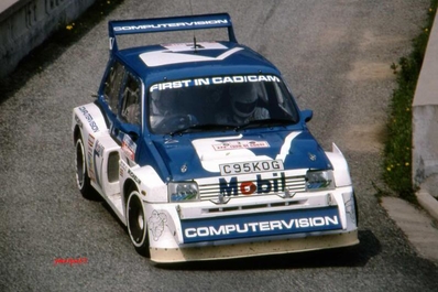 Anthony (Tony) Pond - Rob Arthur
30º Tour de Corse - Rallye de France 1986. MG Metro 6R4 (C95 KOG). Abandonó por la correa del árbol de levas en SS14 Prunelli - San Pancrazio de 55.67 Km.

Todo el Equipo Martini Lancia abandona el Rallye a causa del fatal accidente de Henri Toivonen junto a su copiloto Sergio Cresto el 02-Mayo-1986.
D.E.P / R.I.P.

Del 1 al 3 de Mayo, Ajaccio, Córcega, Francia.
Superficie: asfalto.
El Rally tenia un total de 1551.00 km de los que 1122.34 km divididos en 30 tramos eran especiales. (4 de ellos fueron cancelados. SS12 Figarella - Cardo de 15.75 Km, SS18 Corte - Taverna de 26.84 Km, SS19 Moltifao - Speloncato de 38.16 Km y SS20 Corbara - Calenzana de 23.69 Km. Los 3 últimos por el fatal accidente de Henri y Sergio).
Tomaron la salida 122 equipos, finalizaron 31.

En esta edición habí­an 5 tramos de 50 o mas Km cronometrados, SS7 Cozzano - Col de la Serra de 50.84, SS8 Muracciole - Abbazia de 50.00, SS10 Pont d'Altiani - Pont St Laurent de 56.01, SS14 Prunelli - San Pancrazio de 55.67 y SS17 Campe Militaire - Corte de 58.14. Uno de mas de 70 km, SS23 Saint Roch - Suaricchio de 78.19, y otro, el último, SS30 Liamone - Suaricchio de 83.16 Km.

Aquí dejo los kilómetros de cada uno de los 30 tramos del Rally:

1ª ETAPA (01-Mayo-1986)
SS1 Verghia - Pont de la Masina de 38.09 km
SS2 Sainte Marie Sicche - Moca 1 de 23.96 km
SS3 Petreto - Aullene 1 de 20.03 km
SS4 Zerubia - Santa Giulia de 30.60 km
SS5 Sartene - Zonza de 44.23 km
SS6 Aullene - Zicavo de 25.59 km
SS7 Cozzano - Col de la Serra de 50.84 km
SS8 Muracciole - Abbazia de 50.00 km
SS9 Campo al Quarcio - Ponte de Noceta de 33.77 km
SS10 Pont d'Altiani - Pont St Laurent de 56.01 km
SS11 Ponte Rosso - Borgo de 42.29 km

TOTAL ETAPA 415.41 km

2ª ETAPA (02 Mayo-1986)
SS12 Figarella - Cardo (cancelado) de 15.75 km
SS13 Saint Florent - Col de San Stefano de 26.81 km
SS14 Prunelli - San Pancrazio de 55.67 km
SS15 Folelli - Santa Lucia di Moriani de 18.49 km
SS16 Moriani Plage - Orsoni de 20.10 km
SS17 Campe Militaire Corte de 58.14 km
SS18 Corte - Taverna (cancelado) de 26.84 km
SS19 Moltifao - Speloncato (cancelado) de 38.16 km
SS20 Corbara - Calenzana (cancelado) de 23.69 km

TOTAL ETAPA 283.65 km

3ª ETAPA (03-Mayo-1986)
SS21 Norte Dame de la Serra - Pont du Fango de 28.77 km
SS22 Fango - Ota de 48.59 km
SS23 Saint Roch - Suaricchio de 78.19 km
SS24 Tavera - Pont de Mezzana de 30.57 km
SS25 Sainte Marie Sicche - Moca 2 de 23.96 km
SS26 Petreto - Aullene 2 de 20.03 km
SS27 Sorbollano - Santa Giulia de 35.59 km
SS28 Calvese - Agosta Plage de 38.69 km
SS29 Plaine de Peri - Capiglioli de 35.73 km
SS30 Liamone - Suaricchio 83.16 km

TOTAL ETAPA 423.28 km.
@
Palabras clave: Tony_Pond;Austin_Rover;MG;Metro;Grupo_B;Corcega;1986;Corse