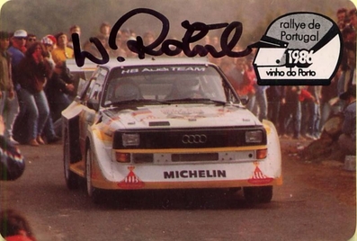Walter Röhrl - Christian Geistdörfer
20º Rallye de Portugal - Vinho do Porto 1986. Audi Quattro Sport S1 E2 (IN-NR 43).

Todos los equipos 