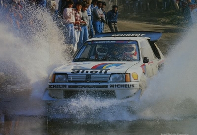 Bruno Saby - Jean-François Fauchille
6º Marlboro Rally de Argentina 1986. Peugeot 205 Turbo 16 E2 (290 FPF 75).
Abandonó por motor en SS8 Bosque Alegre - Faida del Carmen de 13,75 Km.

Del 6 al 9 de Agosto, Buenos Aires - Cordoba, Argentina.
Superficie: tierra.

El Rally tenia un total de 2072.00 km de los que 624.35 km divididos en 27 tramos eran especiales, (una de ellas fue cancelada SS19 Tanti - Cuchilla Nevada de 30.59 km).

Tomaron la salida 150 equipos, finalizaron 50.@
Palabras clave: ;Grupo_B;Peugeot;Turbo;Argentina;1986