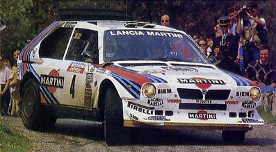 Henri Toivonen - Sergio Cresto
30º Tour de Corse 1986. Lancia Delta S4 (TO 73074E).
El 02-05-1986 sufrieron accidente mortal en SS18 Corte - Taverna
(D.E.P. / R.I.P.).

Del 1 al 3 de Mayo, Ajaccio, Córcega, Francia.
Superficie: asfalto.
El Rally tenia un total de 1551.00 km de los que 1122.34 km divididos en 30 tramos eran especiales. (4 de ellos fueron cancelados. SS12 Figarella - Cardo de 15.75 Km, SS18 Corte - Taverna de 26.84 Km, SS19 Moltifao - Speloncato de 38.16 Km y SS20 Corbara - Calenzana de 23.69 Km. Los 3 últimos por el fatal accidente de Henri y Sergio).
Tomaron la salida 122 equipos, finalizaron 31.

En esta edición habí­an 5 tramos de 50 o mas Km cronometrados, SS7 Cozzano - Col de la Serra de 50.84, SS8 Muracciole - Abbazia de 50.00, SS10 Pont d'Altiani - Pont St Laurent de 56.01, SS14 Prunelli - San Pancrazio de 55.67 y SS17 Campe Militaire - Corte de 58.14. Uno de mas de 70 km, SS23 Saint Roch - Suaricchio de 78.19, y otro, el último, SS30 Liamone - Suaricchio de 83.16 Km.

Aquí dejo los kilómetros de cada uno de los 30 tramos del Rally:

1ª ETAPA (01-Mayo-1986)
SS1 Verghia - Pont de la Masina de 38.09 km
SS2 Sainte Marie Sicche - Moca 1 de 23.96 km
SS3 Petreto - Aullene 1 de 20.03 km
SS4 Zerubia - Santa Giulia de 30.60 km
SS5 Sartene - Zonza de 44.23 km
SS6 Aullene - Zicavo de 25.59 km
SS7 Cozzano - Col de la Serra de 50.84 km
SS8 Muracciole - Abbazia de 50.00 km
SS9 Campo al Quarcio - Ponte de Noceta de 33.77 km
SS10 Pont d'Altiani - Pont St Laurent de 56.01 km
SS11 Ponte Rosso - Borgo de 42.29 km

TOTAL ETAPA 415.41 km

2ª ETAPA (02 Mayo-1986)
SS12 Figarella - Cardo (cancelado) de 15.75 km
SS13 Saint Florent - Col de San Stefano de 26.81 km
SS14 Prunelli - San Pancrazio de 55.67 km
SS15 Folelli - Santa Lucia di Moriani de 18.49 km
SS16 Moriani Plage - Orsoni de 20.10 km
SS17 Campe Militaire Corte de 58.14 km
SS18 Corte - Taverna (cancelado) de 26.84 km
SS19 Moltifao - Speloncato (cancelado) de 38.16 km
SS20 Corbara - Calenzana (cancelado) de 23.69 km

TOTAL ETAPA 283.65 km

3ª ETAPA (03-Mayo-1986)
SS21 Norte Dame de la Serra - Pont du Fango de 28.77 km
SS22 Fango - Ota de 48.59 km
SS23 Saint Roch - Suaricchio de 78.19 km
SS24 Tavera - Pont de Mezzana de 30.57 km
SS25 Sainte Marie Sicche - Moca 2 de 23.96 km
SS26 Petreto - Aullene 2 de 20.03 km
SS27 Sorbollano - Santa Giulia de 35.59 km
SS28 Calvese - Agosta Plage de 38.69 km
SS29 Plaine de Peri - Capiglioli de 35.73 km
SS30 Liamone - Suaricchio 83.16 km

TOTAL ETAPA 423.28 km.
SUMANDO LAS TRES ETAPAS, ESTAMOS HABLANDO DE 1122.34 KM CRONOMETRADOS... UNA SALVAJADA...
@
Palabras clave: Henri_Toivonen;Sergio_Cresto;Corcega;Grupo_B;Lancia;Delta;1986;Corse