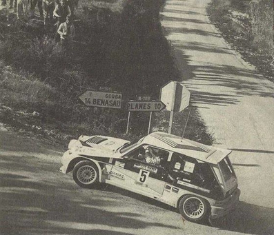 Carlos Sainz Cenamor - Antonio Boto
34º Rally RACE Costa Blanca 1986. Renault 5 Maxiturbo (2-M-4747-P). Abandonó.

Del 21 al 23 de Marzo, Alicante, España.
Superficie: asfalto.

Desconocemos de cuantos kilómetros y tramos especiales constaba la prueba.

Tomaron la salida 82 equipos, finalizaron 38.@
Palabras clave: ;Renault;Maxiturbo;Grupo_B;Race;Costa_Blanca;1986;Spain