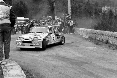 Carlos Sainz Cenamor - Antonio Boto
7º Rallye des Garrigues - Languedoc-Roussillon 1986. Renault 5 Maxiturbo (VA-4650-MA).
Abandonó por el embrague en SS16 Saint-Bresson 2 de 34.20 Km.

Del 3 al 6 de Abril, Nimes, Francia.

Superficie: asfalto con 501.90 km cronometrados divididos en 20 tramos especiales.

Tomaron la salida 102 equipos, finalizaron 44.@
Palabras clave: ;Grupo_B;Renault;Maxi_turbo;Turbo;Garrigues;Francia;1986