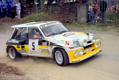 Carlos Sainz Cenamor - Antonio Boto
7º Rallye des Garrigues - Languedoc-Roussillon 1986. Renault 5 Maxiturbo (VA-4650-MA).
Abandonó por el embrague en SS16 Saint-Bresson 2 de 34.20 Km.

Del 3 al 6 de Abril, Nimes, Francia.

Superficie: asfalto con 501.90 km cronometrados divididos en 20 tramos especiales.

Tomaron la salida 102 equipos, finalizaron 44.@
Palabras clave: ;Renault;Maxiturbo;Grupo_B;Garrigues;1986