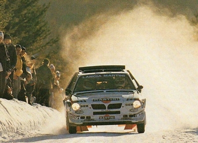 Henri Toivonen - Sergio Cresto
36º Internacional Suecia Rally 1986. Lancia Delta S4 (A6 37614). Abandonó por motor en SS12 Alvsbacka de 14 Km.

Del 14 al 16 de Febrero, Karlstad, Suecia.
Superficie: nieve - hielo.

El Rally tenia un total de 1670.00 km de los que 556.79 km divididos en 30 tramos eran especiales.

Tomaron la salida 107 equipos, finalizaron 62.@
Palabras clave: Henri_Toivonen;Sergio_Cresto;Lancia;Delta;Grupo_B;Suecia;1986;nieve
