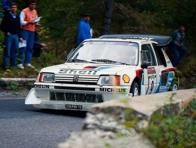 Bruno Saby - Jean Francoise Fauchille
28º Rally Sanremo 1986. Peugeot 205 Turbo 16 E2 (239 FWH 75).

Equipo Peugeot descalificado
El tercer dí­a del Rally se examinó el Peugeot y se decreto que las aletas de la parte de abajo eran en realidad faldillas. Las faldillas habí­an sido prohibidas después del Córcega, y a pesar de que los coches habí­an pasado las verificaciones pre-rally, se excluyeron todos los Peugeot de inmediato. Peugeot llevó el asunto a la FISA en diciembre, y decidió que la exclusión era ilegal.

Todos los puntos del Rally para el Campeonato se anularon, por eso Sanremo de 1986 no pudo considerarse una prueba de WRC, y por eso Markku Alén fue Campeón del Mundo durante tan solo 10 dí­as.

Del 13 al 17 de Octubre, Sanremo, Imperia, Italia.
Superficie: asfalto - tierra.

El Rally tenía un total de 2148.69 Km de los que 532.60 Km divididos en 40 tramos eran especiales (2 de ellos fueron cancelados SS8 Santa Luce de 12.30 Km y SS22 La Sela 2 de 10.15 Km).

Tomaron la salida 118 equipos, finalizaron 38.
@
Palabras clave: ;Peugeot;Grupo_B;1986;Sanremo