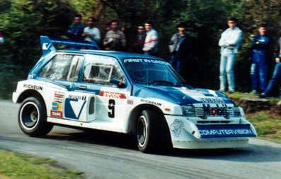 Malcolm Wilson - Nigel Harris
30º Rally Tour de Corse - Rallye de France 1986. MG Metro 6R4 (C96 KOG). Abandonó por fuego en el motor en SS10 Pont d'Altiani - Ponte Sainte Laurent de 56.01 Km.

Todo el Equipo Martini Lancia abandona el Rallye a causa del fatal accidente de Henri Toivonen junto a su copiloto Sergio Cresto el 02-Mayo-1986.
D.E.P / R.I.P.

Del 1 al 3 de Mayo, Ajaccio, Córcega, Francia.
Superficie: asfalto.
El Rally tenia un total de 1551.00 km de los que 1122.34 km divididos en 30 tramos eran especiales. (4 de ellos fueron cancelados. SS12 Figarella - Cardo de 15.75 Km, SS18 Corte - Taverna de 26.84 Km, SS19 Moltifao - Speloncato de 38.16 Km y SS20 Corbara - Calenzana de 23.69 Km. Los 3 últimos por el fatal accidente de Henri y Sergio).
Tomaron la salida 122 equipos, finalizaron 31.

En esta edición habí­an 5 tramos de 50 o mas Km cronometrados, SS7 Cozzano - Col de la Serra de 50.84, SS8 Muracciole - Abbazia de 50.00, SS10 Pont d'Altiani - Pont St Laurent de 56.01, SS14 Prunelli - San Pancrazio de 55.67 y SS17 Campe Militaire - Corte de 58.14. Uno de mas de 70 km, SS23 Saint Roch - Suaricchio de 78.19, y otro, el último, SS30 Liamone - Suaricchio de 83.16 Km.

Aquí dejo los kilómetros de cada uno de los 30 tramos del Rally:

1ª ETAPA (01-Mayo-1986)
SS1 Verghia - Pont de la Masina de 38.09 km
SS2 Sainte Marie Sicche - Moca 1 de 23.96 km
SS3 Petreto - Aullene 1 de 20.03 km
SS4 Zerubia - Santa Giulia de 30.60 km
SS5 Sartene - Zonza de 44.23 km
SS6 Aullene - Zicavo de 25.59 km
SS7 Cozzano - Col de la Serra de 50.84 km
SS8 Muracciole - Abbazia de 50.00 km
SS9 Campo al Quarcio - Ponte de Noceta de 33.77 km
SS10 Pont d'Altiani - Pont St Laurent de 56.01 km
SS11 Ponte Rosso - Borgo de 42.29 km

TOTAL ETAPA 415.41 km

2ª ETAPA (02 Mayo-1986)
SS12 Figarella - Cardo (cancelado) de 15.75 km
SS13 Saint Florent - Col de San Stefano de 26.81 km
SS14 Prunelli - San Pancrazio de 55.67 km
SS15 Folelli - Santa Lucia di Moriani de 18.49 km
SS16 Moriani Plage - Orsoni de 20.10 km
SS17 Campe Militaire Corte de 58.14 km
SS18 Corte - Taverna (cancelado) de 26.84 km
SS19 Moltifao - Speloncato (cancelado) de 38.16 km
SS20 Corbara - Calenzana (cancelado) de 23.69 km

TOTAL ETAPA 283.65 km

3ª ETAPA (03-Mayo-1986)
SS21 Norte Dame de la Serra - Pont du Fango de 28.77 km
SS22 Fango - Ota de 48.59 km
SS23 Saint Roch - Suaricchio de 78.19 km
SS24 Tavera - Pont de Mezzana de 30.57 km
SS25 Sainte Marie Sicche - Moca 2 de 23.96 km
SS26 Petreto - Aullene 2 de 20.03 km
SS27 Sorbollano - Santa Giulia de 35.59 km
SS28 Calvese - Agosta Plage de 38.69 km
SS29 Plaine de Peri - Capiglioli de 35.73 km
SS30 Liamone - Suaricchio 83.16 km

TOTAL ETAPA 423.28 km.
@
Palabras clave: ;MG;Metro;Grupo_B;Corcega;1986;Corse