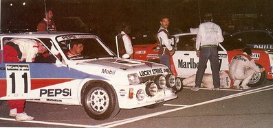10º Rally Corte Inglés (Canarias) 1986
En primer plano el Renault 5 Turbo 