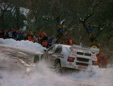 Philippe Wambergue - Jean-Bernard Vieu
54º Rallye Automobile de Monte-Carlo 1986. Citröen BX 4TC (9829 NR 92). Abandonó por la suspensión hidráulica en SS2 La Soffaz - Samuaz de 9.10 km.
Citroën Compétitions

Del 18 al 24 de Enero, Monte-Carlo.
Superficie: asfalto - nieve.

El Rally tenía un total de 3984.00 km de los que 881.20 km divididos en 36 tramos eran especiales.

Tomaron la salida 156 equipos, finalizaron 65.@
Palabras clave: Philippe_Wambergue;Citroen;Grupo_B;Montecarlo;1986;nieve