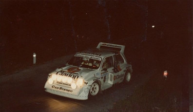 Per Eklund - Dave Whittock
18º Rallye dell'Isola d'Elba 1986. MG Metro 6R4. Abandonó.

Del 15 al 17 de Mayo, Portoferraio.
Superficie: asfalto - tierra.

Desconocemos de cuantos kilómetros tanto totales como cronometrados constaba la prueba.

Tomaron la salida 61 equipos, finalizaron 25.@
Palabras clave: ;Metro;MG;Grupo_B;Isola_Elba;1986