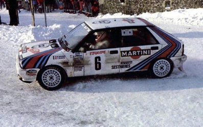 Massimo (Miki) Biasion - Tiziano Siviero
55º Rallye Automobile de Monte-Carlo 1987. Lancia Delta HF 4WD (TO 66488F). Clasificado 1º.

Del 17 al 22 de Enero, Monte-Carlo.
Superficie: asfalto - nieve.

El Rally tenia un total de 3162.00 km de los que 593.45 km divididos en 26 tramos eran especiales, (1 de ellos fue cancelado SS3 Les Egats - St. Luce de 13.50 Km).

Se inscribieron 163 equipos, tomaron la salida 160, finalizaron 93.@
Palabras clave: Miki_Biasion;Tiziano_Siviero;Lancia;Delta;4WD;Montecarlo;1987;nieve