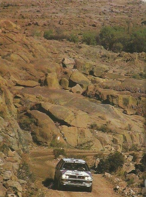 Jorge Recalde - Jorge del Buono
7º Marlboro Rally de Argentina 1987. Lancia Delta HF 4WD. Clasificado 2º.

Del 4 al 8 de Agosto, Buenos Aires - Cordoba.
Superficie: tierra.

El Rally tenia un total de 2214.59 km de los que 596.55 km divididos en 27 tramos eran especiales (una de ellas fue cancelada SS25).

Tomaron la salida 64 equipos, finalizaron 23.@
Palabras clave: Jorge_Recalde;Lancia;Delta;Argentina;1987