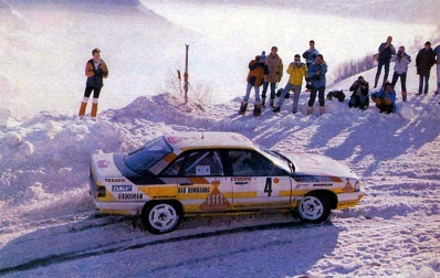 Walter Röhrl - Christian Geistdörfer
55º Rallye Automobile de Monte-Carlo 1987. Audi 200 Quattro (IN-YV 67). Clasificado 3º.

Del 17 al 22 de Enero, Monte-Carlo.
Superficie: asfalto - nieve.

El Rally tenia un total de 3162.00 km de los que 593.45 km divididos en 26 tramos eran especiales, (1 de ellos fue cancelado SS3 Les Egats - St. Luce de 13.50 Km).

Se inscribieron 163 equipos, tomaron la salida 160, finalizaron 93.@
Palabras clave: Walter_Röhrl;Audi;Quattro;Montecarlo;1987;nieve