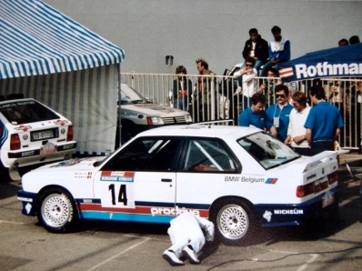 Marc Duez - Georges Biar
31º Tour de Corse - Rallye de France 1987. BMW M3 E30 (ADZ9667). Clasificado 6º.

Del 7 al 9 de Mayo, Ajaccio, Córcega, Francia.
Superficie: asfalto.

El Rally tenia un total de 1367.02 km de los que 618.20 km divididos en 24 tramos eran especiales.

Se inscribieron 103 equipos, tomaron la salida 95, finalizaron 35.@
Palabras clave: ;BMW;Corcega;1987;Corse;Parque_Cerrado