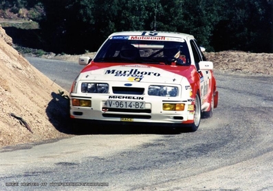 Carlos Sainz Cenamor - Antonio Boto
31º Tour de Corse - Rallye de France 1987. Ford Sierra RS Cosworth (V-9614-BZ). Clasificado 7º.

Del 7 al 9 de Mayo, Ajaccio, Córcega, Francia.
Superficie: asfalto.

El Rally tenia un total de 1367.02 km de los que 618.20 km divididos en 24 tramos eran especiales.

Se inscribieron 103 equipos, tomaron la salida 95, finalizaron 35.@
Palabras clave: ;Ford;Sierra;Cosworth;Corcega;1987;Corse