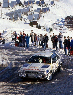 Per Eklund - Dave Whittock
55º Rallye Automobile de Monte-Carlo 1987. Subaru RX Turbo (TKT53NA4824). Clasificado 9º.

Del 17 al 22 de Enero, Monte-Carlo.
Superficie: asfalto - nieve.

El Rally tenia un total de 3162.00 km de los que 593.45 km divididos en 26 tramos eran especiales, (1 de ellos fue cancelado SS3 Les Egats - St. Luce de 13.50 Km).

Se inscribieron 163 equipos, tomaron la salida 160, finalizaron 93.@
Palabras clave: ;Subaru;Turbo;RX;Montecarlo;1987;Nieve
