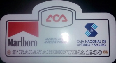 8º Marlboro Rally de Argentina 1988
Prueba 9 de 13

Del 2 al 6 de Agosto, Buenos Aires, Córdoba, Argentina.
Superficie: tierra.

El Rally tenia un total de 2141.41 Km de los que 583.60 Km divididos en 29 tramos eran especiales.

Se inscribieron 81 equipos, tomaron la salida 81, finalizaron 21.@
Palabras clave: ;Argentina;1988