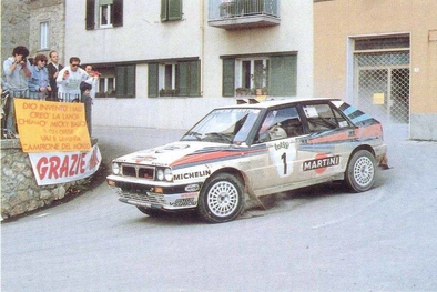 Massimo "Miki" Biasion - Tiziano Siviero
30º Rallye Sanremo - Rallye d'Italia  1988. Lancia Delta Integrale, (TO 89095H). Clasificado 1º.

Del 10 al 14 de Octubre, Sanremo, Liguria, Imperia, Italia.
Superficie: asfalto - tierra.

El Rally tenia un total de 2453.87 km de los que 564.96 Km divididos en 43 tramos eran especiales (4 de ellos fueron cancelados SS6 Superspeciale 2 de 2.18 Km, SS11 Tignai de 12.17 Km, SS13 Lanzo 2 de 6.38 Km y SS38 Angua 2 de 12.37 Km).

Se inscribieron 124 equipos, tomaron la salida 124, finalizaron 55.@
Palabras clave: ;Sanremo;Italia;Lancia;Delta;Integrale;Chiusdino;1988