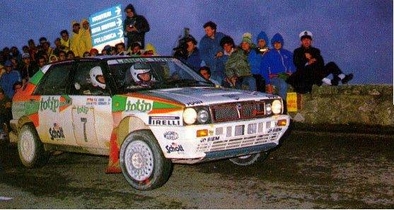Dario Cerrato - Giuseppe Cerri
30º Rallye Sanremo - Rallye d'Italia  1988. Lancia Delta Integrale (TO 74227G). Clasificado 3º.

Del 10 al 14 de Octubre, Sanremo, Liguria, Imperia, Italia.
Superficie: asfalto - tierra.

El Rally tenia un total de 2453.87 km de los que 564.96 Km divididos en 43 tramos eran especiales (4 de ellos fueron cancelados SS6 Superspeciale 2 de 2.18 Km, SS11 Tignai de 12.17 Km, SS13 Lanzo 2 de 6.38 Km y SS38 Angua 2 de 12.37 Km).

Se inscribieron 124 equipos, tomaron la salida 124, finalizaron 55.@
Palabras clave: ;Sanremo;Italia;Lancia;Delta;Integrale;1988