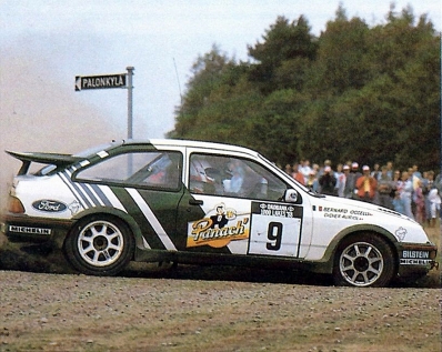 Didier Auriol - Bernard Occelli
38º 1000 Lakes Rally 1988. Ford Sierra RS Cosworth (D372 TAR). Clasificado 3º.

Del 26 al 28 de Agosto, Jyväskylä, Finlandia.
Superficie: tierra.

El Rally tenia un total de 1445.95 km de los que 496.32 km divididos en 39 tramos, eran especiales.

Se inscribieron 200 equipos, tomaron la salida 195, finalizaron 84.@
Palabras clave: Didier_Auriol;Ford;Sierra;RS;Cosworth;Finlandia;1988;