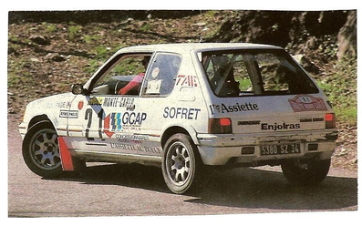 Jean-Pierre Ballet - Marie-Christine Lallement
56º Rallye Automobile de Monte-Carlo 1988. Peugeot 205 GTI 1.9 (5380 SZ 34). Clasificado 3º.

Del 16 al 21 de Enero, Monte-Carlo.
Superficie: asfalto - nieve.

El Rallye tenia un total de 3052.90 km de los que 624.16 km divididos en 26 tramos, eran especiales.

Se inscribieron 181, tomaron la salida 169, finalizaron 109.@
Palabras clave: ;Peugeot;GTI;Montecarlo;1988