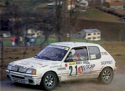 Jean-Pierre Ballet - Marie-Christine Lallement
56º Rallye Automobile de Monte-Carlo 1988. Peugeot 205 GTI 1.9 (5380 SZ 34). Clasificado 3º.

Del 16 al 21 de Enero, Monte-Carlo.
Superficie: asfalto - nieve.

El Rallye tenia un total de 3052.90 km de los que 624.16 km divididos en 26 tramos, eran especiales.

Se inscribieron 181, tomaron la salida 169, finalizaron 109.@
Palabras clave: Jean-Pierre_Ballet;Marie-Christine_Lallement;Peugeot;GTI;Montecarlo;1988