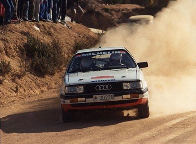 Paola De Martini - Umberta Gibellini
24º Rallye Catalunya-Costa Brava 1988. Audi Coupé Quattro. Clasificada 4ª.

Del 12 al 13 de Febrero, Lloret de Mar, Girona, Catalunya, España
Superficie: asfalto - tierra.

El Rally tenia 416.35 km cronometrados divididos en 26 tramos.

Tomaron la salida 110 equipos, finalizaron 42.@
Palabras clave: ;Audi;Coupe;Quattro;Catalunya;Costa_Brava;1988;mujeres;Womens;Spain;España