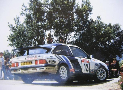 Carlos Sainz Cenamor - Lui­s Moya
32º Tour de Corse - Rallye de France 1988. Ford Sierra RS Cosworth (D323 TVW). Clasificado 5º.

Del 3 al 6 de Mayo, Ajaccio, Córcega, Francia.
Superficie: asfalto.

El Rally tenia un total de 1333.00 km de los que 622.84 km divididos en 30 tramos eran especiales.

Se inscribieron 93 equipos, tomaron la salida 93, finalizaron 42.@
Palabras clave: ;Luis_Moya;Ford;Sierra;RS;Cosworth;Corcega;1988;Corse