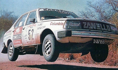 Juan Maria Traverso - Ruben Valentini
8º Marlboro Rally de Argentina 1988. Renault 18 GTX (X487953). Clasificado 6º.

Del 2 al 6 de Agosto, Buenos Aires, Córdoba, Argentina.
Superficie: tierra.

El Rally tenia un total de 2141.41 Km de los que 583.60 Km divididos en 29 tramos eran especiales.

Se inscribieron 81 equipos, tomaron la salida 81, finalizaron 21.@
Palabras clave: Renault;GTX;Argentina;1988;