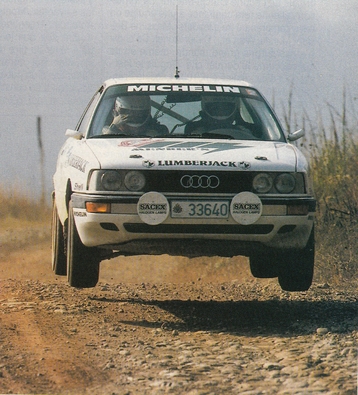 Paola de Martini - Umberta Gibellini
30º Rallye Sanremo - Rallye d'Italia  1988. Audi 90 Quattro (33640). Clasificado 9º.

Del 10 al 14 de Octubre, Sanremo, Liguria, Imperia, Italia.
Superficie: asfalto - tierra.

El Rally tenia un total de 2453.87 km de los que 564.96 Km divididos en 43 tramos eran especiales (4 de ellos fueron cancelados SS6 Superspeciale 2 de 2.18 Km, SS11 Tignai de 12.17 Km, SS13 Lanzo 2 de 6.38 Km y SS38 Angua 2 de 12.37 Km).

Se inscribieron 124 equipos, tomaron la salida 124, finalizaron 55.@
Palabras clave: ;Audi;Quattro;Sanremo;Italia;1988;Mujeres;Womens