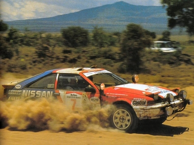 Mike Kirkland - Robin Nixon
37º Marlboro Safari Rally 1989. Nissan 200 SX. Clasificado 2º.

Del 23 al 27 de Marzo, Nairobi.
Superficie: tierra.

El Rally tenia un total de 4538.8 km con 85 controles horarios.

Tomaron la salida 57 equipos, finalizaron 13.@
Palabras clave: ;Nissan;Safari;1989