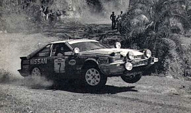 Mike Kirkland - Robin Nixon
37º Marlboro Safari Rally 1989. Nissan 200 SX. Clasificado 2º.

Del 23 al 27 de Marzo, Nairobi.
Superficie: tierra.

El Rally tenia un total de 4538.8 km con 85 controles horarios.

Tomaron la salida 57 equipos, finalizaron 13.@
Palabras clave: ;Nissan;Safari;1989
