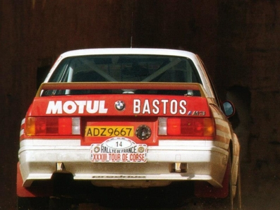 François Chatriot - Michel Périn
33º Tour de Corse - Rallye de France 1989. BMW M3 (ADZ 9667). Clasificado 2º.

Del 23 al 26 de Abril, Ajaccio, Córcega, Francia.
Superficie: asfalto.

El Rally tenia un total de 1439.85 km de los que 628.71 km divididos en 33 tramos eran especiales.

Se inscribieron 85 equipos, tomaron la salida 79, finalizaron 39.@
Palabras clave: ;BMW;M3;Corcega;Corse;1989