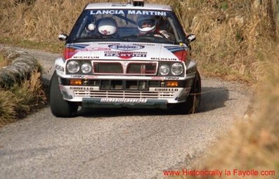 Didier Auriol - Bernard Occelli
57º Rallye Automobile de Monte-Carlo 1989. Lancia Delta Integrale (TO 70780L). Clasificado 2º.

Del 21 al 26 de Enero, Monte-Carlo.
Superficie: asfalto - nieve.

El Rally tenia un total de 2872.82 km, de los que 613.25 km, divididos en 24 tramos, eran especiales.

Tomaron la salida 172 equipos, finalizaron 83.@
Palabras clave: Didier_Auriol;Bernard_Occelli;Lancia;Delta;Integrale;Montecarlo;1989