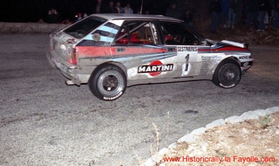 Bruno Saby - Jean-François Fauchille
57º Rallye Automobile de Monte-Carlo 1989. Lancia Delta Integrale (TO 54902H). Clasificado 3º.

Del 21 al 26 de Enero, Monte-Carlo.
Superficie: asfalto - nieve.

El Rally tenia un total de 2872.82 km, de los que 613.25 km, divididos en 24 tramos, eran especiales.

Tomaron la salida 172 equipos, finalizaron 83.@
Palabras clave: ;Lancia;Delta;Integrale;Montecarlo;1989