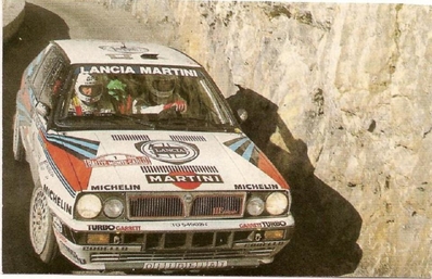 Bruno Saby - Jean-François Fauchille
57º Rallye Automobile de Monte-Carlo 1989. Lancia Delta Integrale (TO 54902H). Clasificado 3º.

Del 21 al 26 de Enero, Monte-Carlo.
Superficie: asfalto - nieve.

El Rally tenia un total de 2872.82 km, de los que 613.25 km, divididos en 24 tramos, eran especiales.

Tomaron la salida 172 equipos, finalizaron 83.@
Palabras clave: ;Lancia;Delta;Integrale;Montecarlo;1989