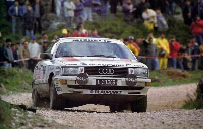 Georg Fischer -  Thomas Zeltner
23º Rallye de Portugal Vinho do Porto 1989. Audi 200 Quattro. (L 33.366). Clasificado 4º.

Del 28 de Febrero al 4 de Marzo, Estoril, Portugal.
Superficie: asfalto - tierra.

El Rally tenia un total de 2153.02 km de los que 576.88 km divididos en 38 tramos eran especiales, (una de ellas fue cancelada SS18 Ponte de Lima de 16.80 Km).

Tomaron la salida 93 equipos, finalizaron 38.@
Palabras clave: Audi;Quattro;Portugal;1989