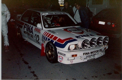Marc Duez - Alain Lopes
31º Rallye Sanremo - Rallye d'Italia 1989. BMW M3 E30 (EDZ 4364). Clasificado 7º.

Del 8 al 12 de Octubre, Sanremo, Liguria, Imperia, Italia.
Superficie: asfalto - tierra.

El Rally tenia un total de 2086.19 km de los que 544.20 km divididos en 34 tramos eran especiales.

Tomaron la salida 107 equipos, finalizaron 34.@
Palabras clave: ;BMW;Sanremo;1989