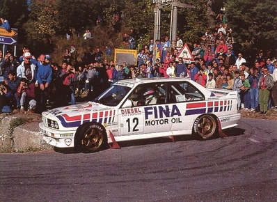 Marc Duez - Alain Lopès
31º Rallye Sanremo - Rallye d'Italia 1989. BMW M3 E30 (EDZ 4364). Clasificado 7º.

Del 8 al 12 de Octubre, Sanremo, Liguria, Imperia, Italia.
Superficie: asfalto - tierra.

El Rally tenia un total de 2086.19 km de los que 544.20 km divididos en 34 tramos eran especiales.

Tomaron la salida 107 equipos, finalizaron 34.@
Palabras clave: ;BMW;Sanremo;1989