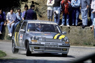 Alain Oreille - Gilles Thimonier
33º Tour de Corse - Rallye de France 1989. Renault 5 GT Turbo (6876 SS 84). Clasificado 8º.

Del 23 al 26 de Abril, Ajaccio, Córcega, Francia.
Superficie: asfalto.

El Rally tenia un total de 1439.85 km de los que 628.71 km divididos en 33 tramos eran especiales.

Se inscribieron 85 equipos, tomaron la salida 79, finalizaron 39.@
Palabras clave: ;Renault;Turbo;GT;Corse;Corcega;1989