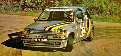 Alain Oreille - Gilles Thimonier
33º Tour de Corse - Rallye de France 1989. Renault 5 GT Turbo (6876 SS 84). Clasificado 8º.

Del 23 al 26 de Abril, Ajaccio, Córcega, Francia.
Superficie: asfalto.

El Rally tenia un total de 1439.85 km de los que 628.71 km divididos en 33 tramos eran especiales.

Se inscribieron 85 equipos, tomaron la salida 79, finalizaron 39.@
Palabras clave: ;Renault;Turbo;GT;Corse;Corcega;1989