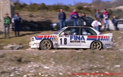 Marc Duez - Alain Lopes
57º Rallye Automobile de Monte-Carlo 1989. BMW M3 E30 (EDZ 4364). Clasificado 8º.

Del 21 al 26 de Enero, Monte-Carlo.
Superficie: asfalto - nieve.

El Rally tenia un total de 2872.82 km, de los que 613.25 km, divididos en 24 tramos, eran especiales.

Tomaron la salida 172 equipos, finalizaron 83.@
Palabras clave: ;BMW;M3;Montecarlo;1989;E30