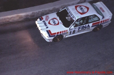 Marc Duez - Alain Lopes
57º Rallye Automobile de Monte-Carlo 1989. BMW M3 E30 (EDZ 4364). Clasificado 8º.

Del 21 al 26 de Enero, Monte-Carlo.
Superficie: asfalto - nieve.

El Rally tenia un total de 2872.82 km, de los que 613.25 km, divididos en 24 tramos, eran especiales.

Tomaron la salida 172 equipos, finalizaron 83.@
Palabras clave: ;BMW;M3;Montecarlo;1989;E30