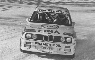 Marc Duez - Alain Lopes
57º Rallye Automobile de Monte-Carlo 1989. BMW M3 E30 (EDZ 4364). Clasificado 8º.

Del 21 al 26 de Enero, Monte-Carlo.
Superficie: asfalto - nieve.

El Rally tenia un total de 2872.82 km, de los que 613.25 km, divididos en 24 tramos, eran especiales.

Tomaron la salida 172 equipos, finalizaron 83.@
Palabras clave: ;BMW;M3;E30;Montecarlo;1989;nieve