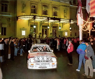 Marc Duez - Alain Lopes
57º Rallye Automobile de Monte-Carlo 1989. BMW M3 E30 (EDZ 4364). Clasificado 8º.

Del 21 al 26 de Enero, Monte-Carlo.
Superficie: asfalto - nieve.

El Rally tenia un total de 2872.82 km, de los que 613.25 km, divididos en 24 tramos, eran especiales.

Tomaron la salida 172 equipos, finalizaron 83.@
Palabras clave: ;BMW;M3;Montecarlo;1989;E30