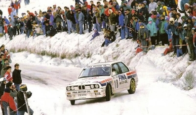 Marc Duez - Alain Lopes
57º Rallye Automobile de Monte-Carlo 1989. BMW M3 E30 (EDZ 4364). Clasificado 8º.

Del 21 al 26 de Enero, Monte-Carlo.
Superficie: asfalto - nieve.

El Rally tenia un total de 2872.82 km, de los que 613.25 km, divididos en 24 tramos, eran especiales.

Tomaron la salida 172 equipos, finalizaron 83.@

Palabras clave: ;BMW;M3;Montecarlo;1989;nieve;E30