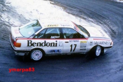 Paola De Martini - Umberta Gibellini
57º Rallye Automobile de Monte-Carlo 1989. Audi 90 Quattro (33640). Clasificada 9ª de la general y 1ª en copa de damas.

Del 21 al 26 de Enero, Monte-Carlo.
Superficie: asfalto - nieve.

El Rally tenia un total de 2872.82 km, de los que 613.25 km, divididos en 24 tramos, eran especiales.

Tomaron la salida 172 equipos, finalizaron 83.@
Palabras clave: ;Audi;Quattro;Montecarlo;1989