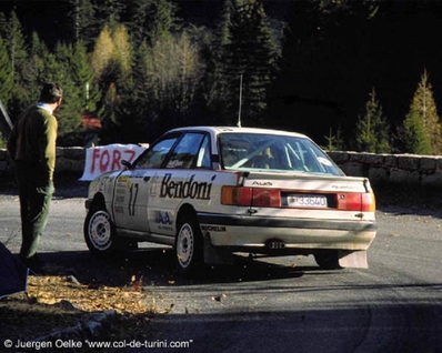 Paola De Martini - Umberta Gibellini
57º Rallye Automobile de Monte-Carlo 1989. Audi 90 Quattro (33640). Clasificada 9ª de la general y 1ª en copa de damas.

Del 21 al 26 de Enero, Monte-Carlo.
Superficie: asfalto - nieve.

El Rally tenia un total de 2872.82 km, de los que 613.25 km, divididos en 24 tramos, eran especiales.

Tomaron la salida 172 equipos, finalizaron 83.@
Palabras clave: ;Audi;Quattro;Montecarlo;1989
